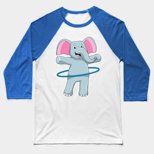 Elephant at Fitness with Fitness tires Baseball T-Shirt